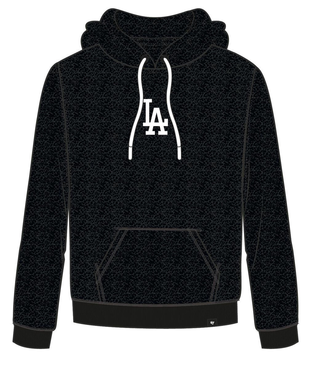 Los Angeles Dodgers MLB Jet Black Core Long Loop Fuzzy Hood