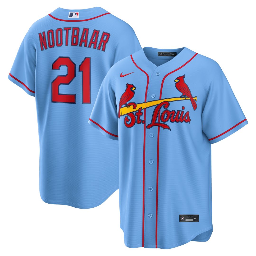 St. Louis Cardinals Lars Nootbaar Nike Alternate Replica Jersey - Light Blue