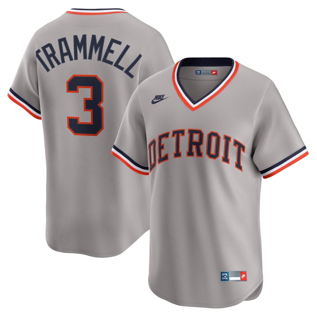 Detroit Tigers Alan Trammell Nike Cooperstown Limited Jersey - Gray