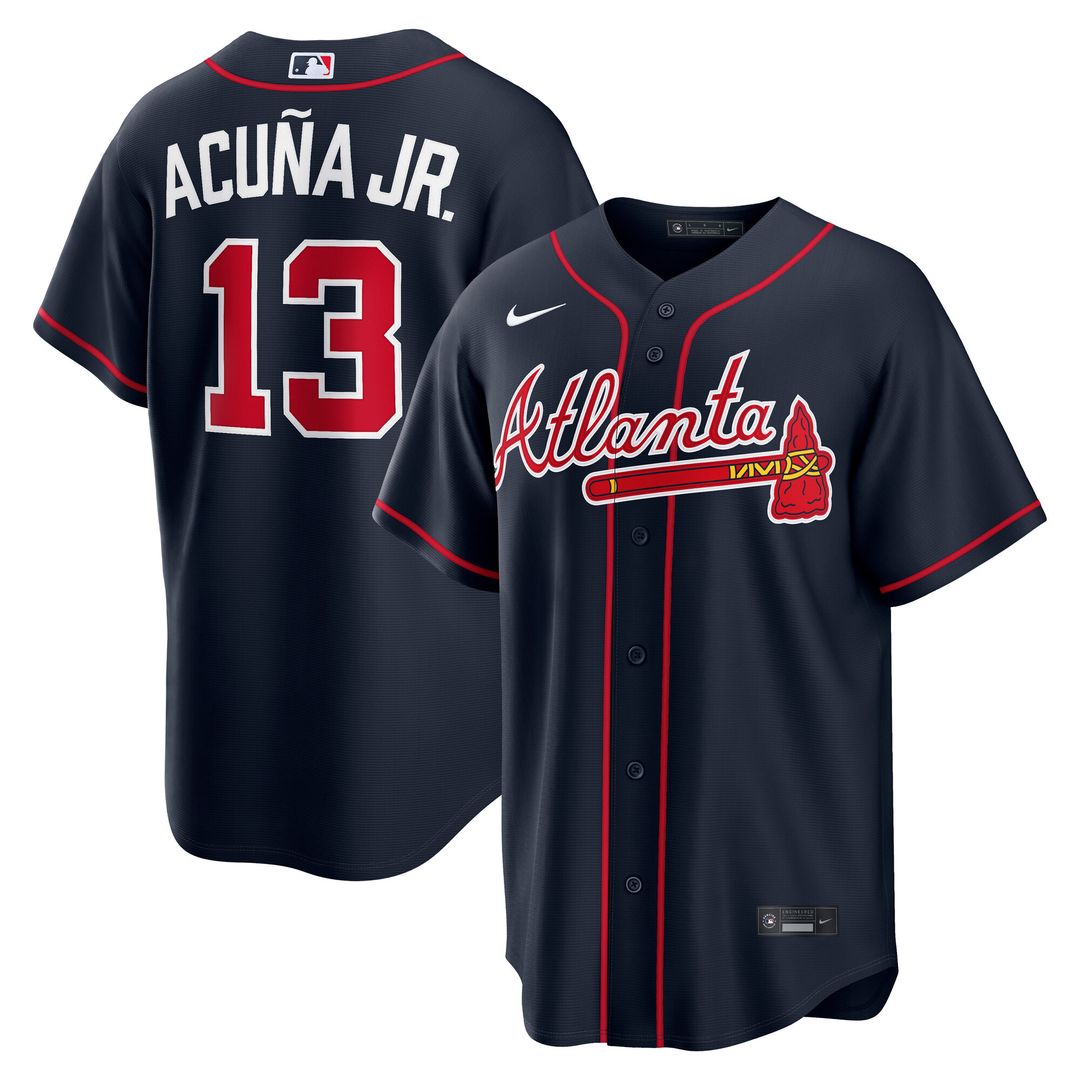 Atlanta Braves Ronald Acuña Jr. Nike Alternate 2 Replica Jersey - Red