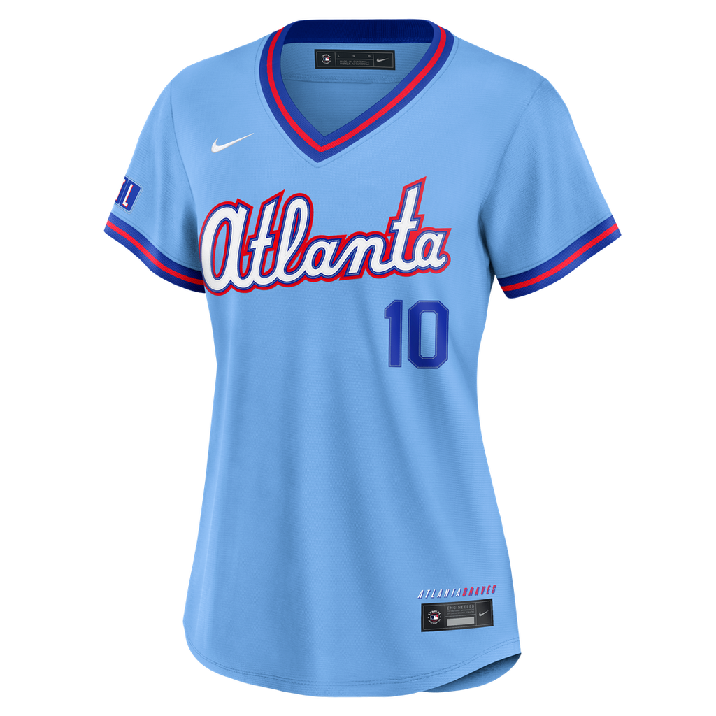 Atlanta Braves Chipper Jones Nike Women's 2026 City Connect Stadium Jersey - Powder Blue