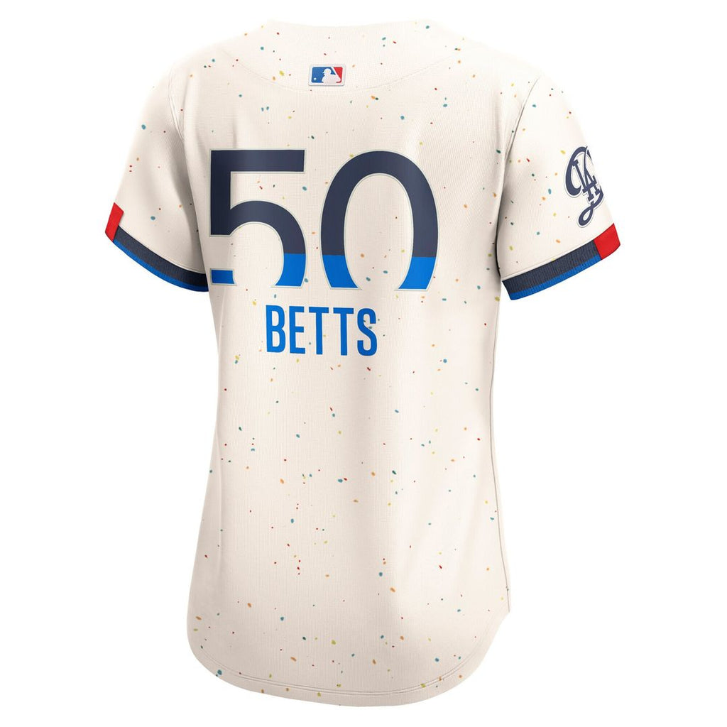Los Angeles Dodgers Mookie Betts Nike Women's City Connect Limited Jersey - Cream