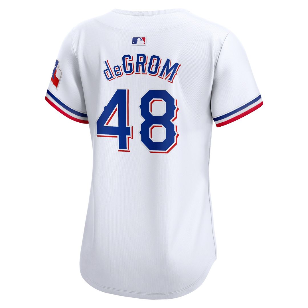 Texas Rangers Jacob deGrom Nike Women's Home Limited Player Jersey - White