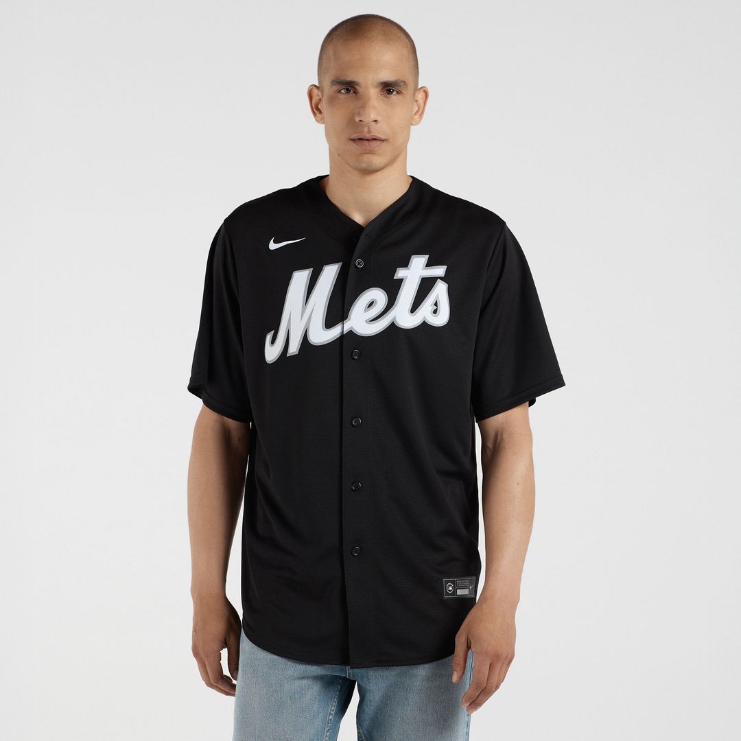 New York Mets Francisco Lindor Nike Replica Player Jersey - Black