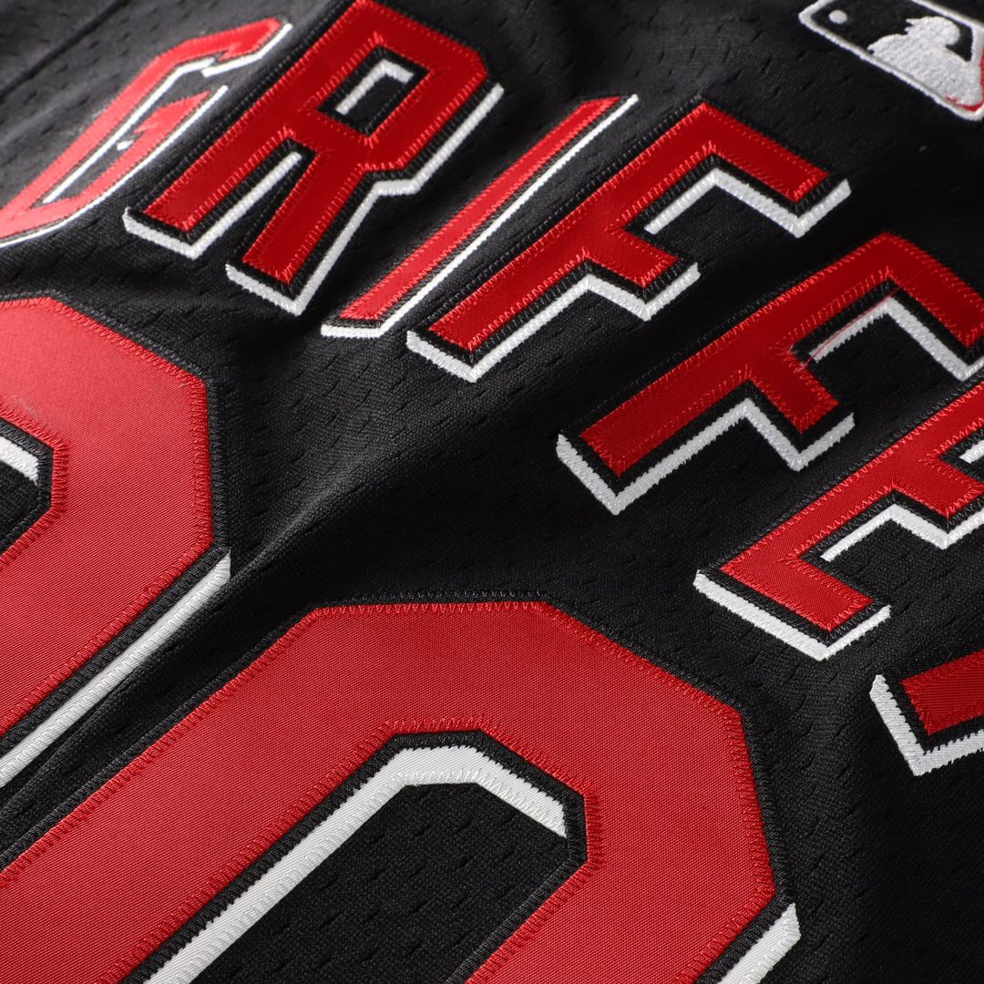 Cincinnati Reds Ken Griffey Jr. Mitchell & Ness Big & Tall Cooperstown Mesh Batting Practice Jersey - Black