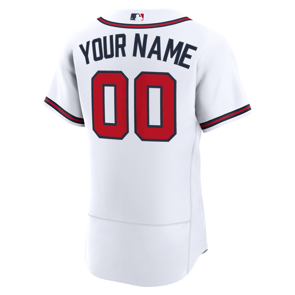 Atlanta Braves Nike Home Authentic Custom Jersey - White