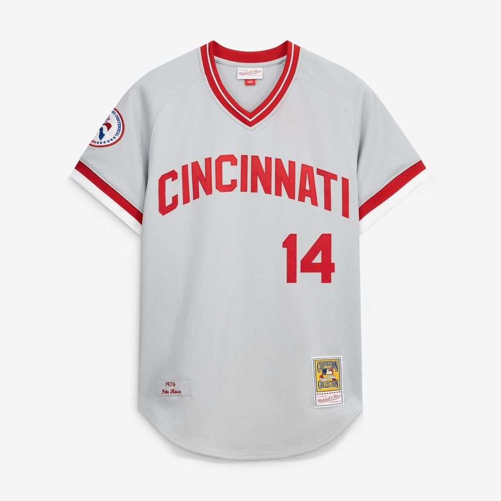Cincinnati Reds Pete Rose Mitchell & Ness 1976 Authentic Jersey - Gray