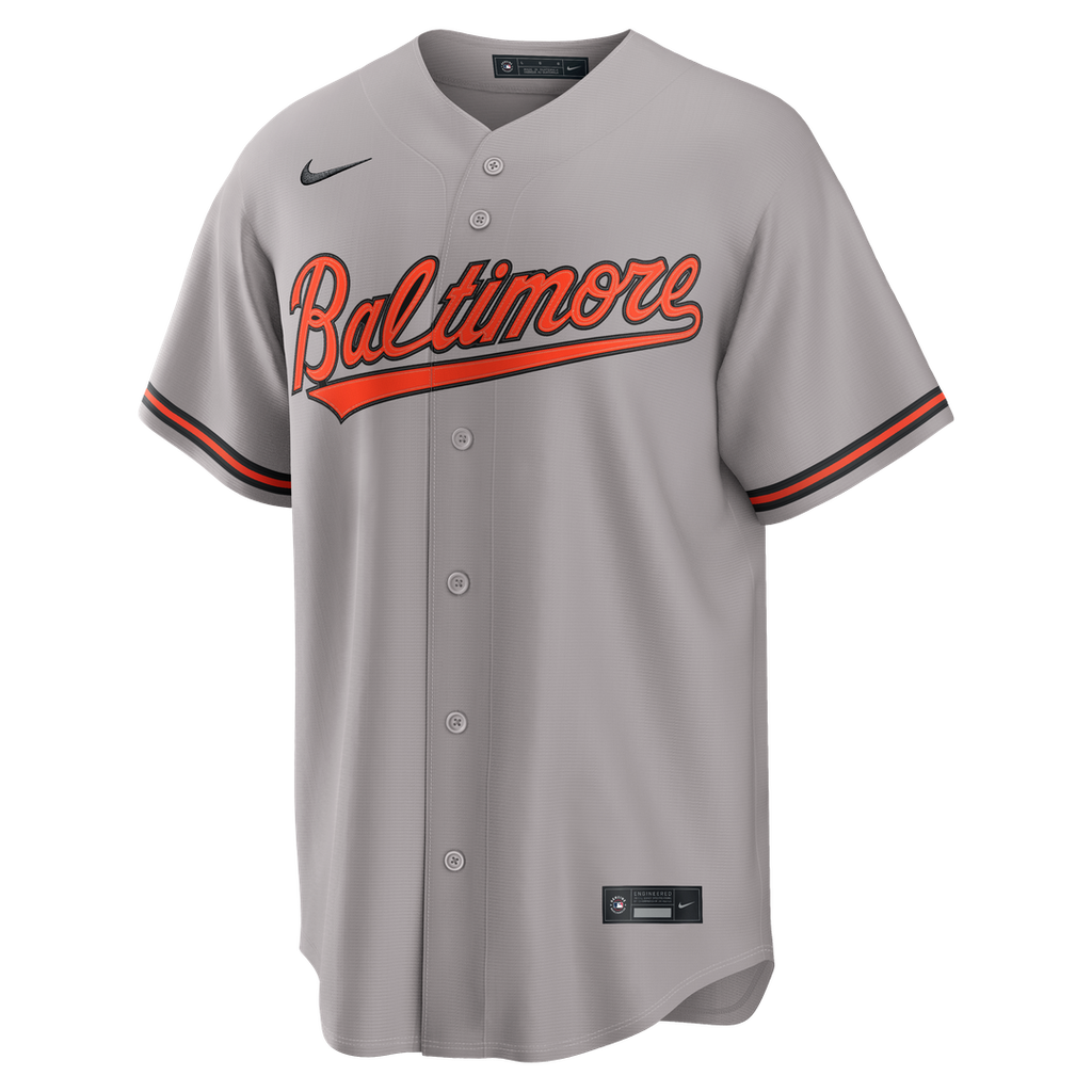Baltimore Orioles Gunnar Henderson Nike Road Replica Jersey - Gray