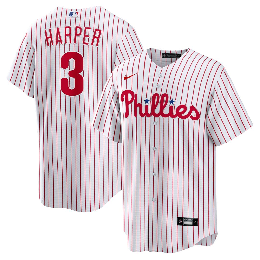 Philadelphia Phillies Bryce Harper Nike Home Replica Player Name Jersey - White