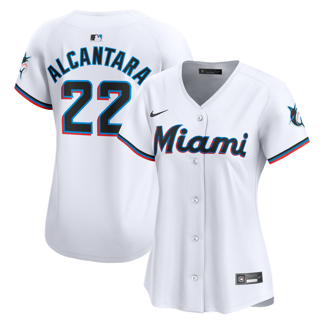 Miami Marlins Sandy Alcantara Nike Women's Home Limited Player Jersey - White