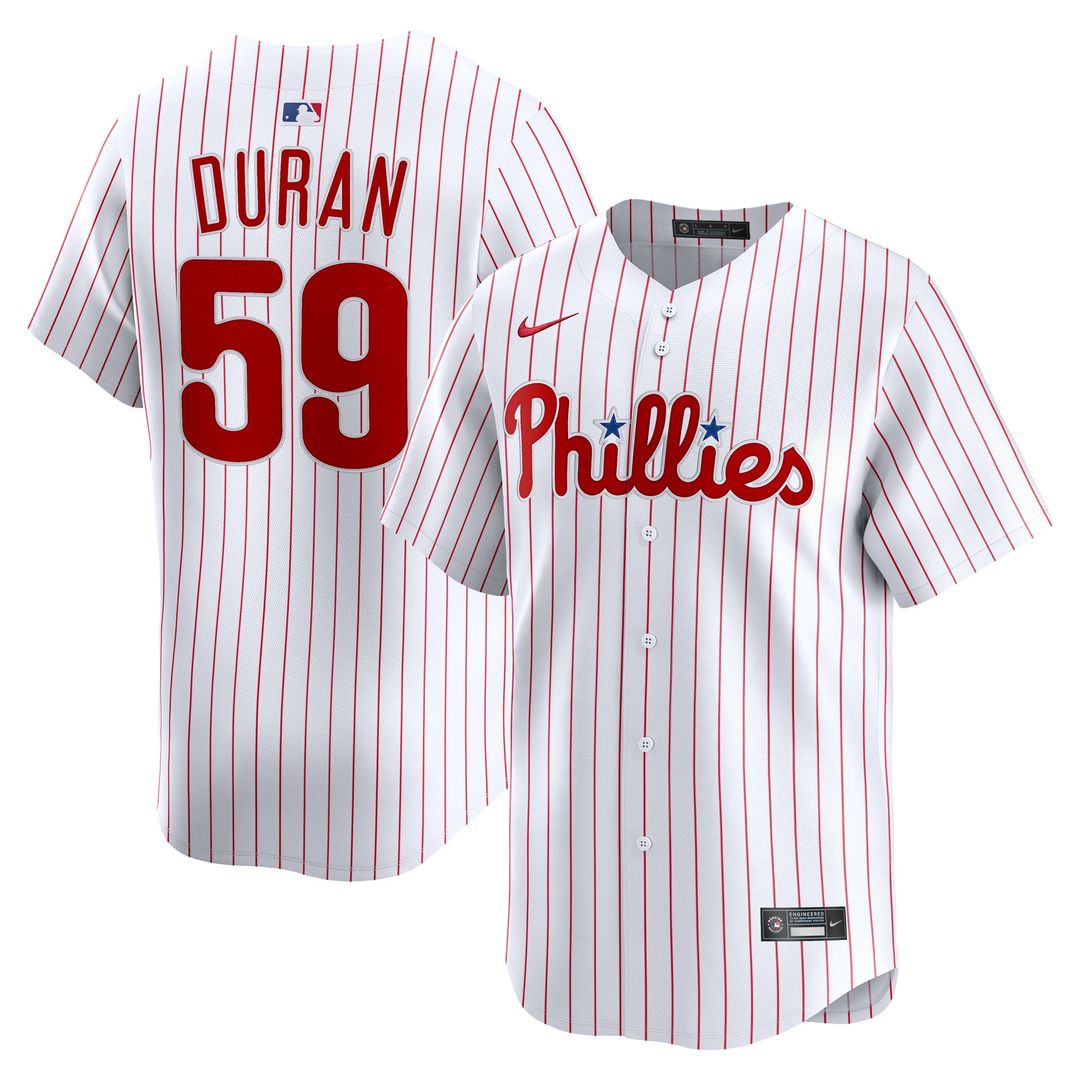 Philadelphia Phillies Jhoan Duran Nike Home Limited Player Jersey - White