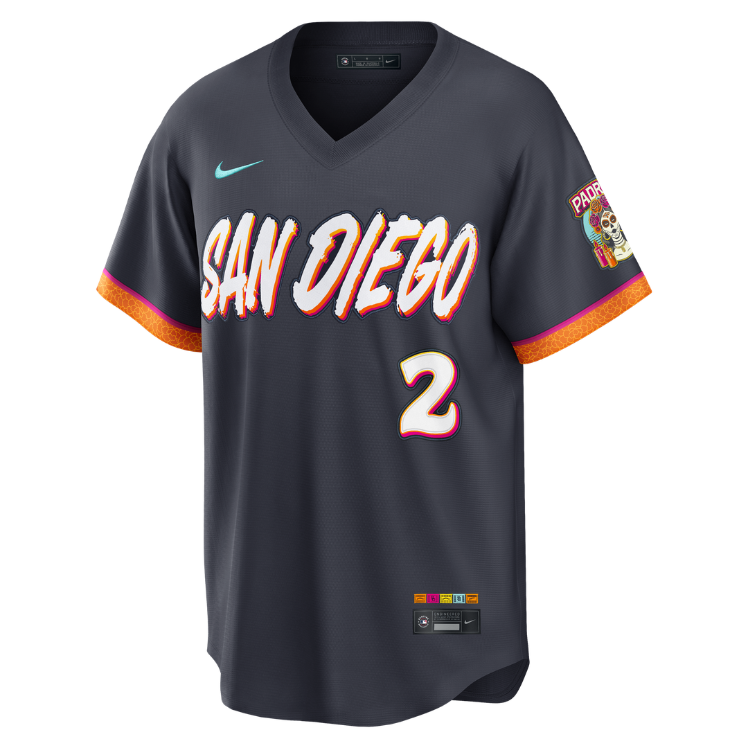 San Diego Padres Xander Bogaerts Nike 2026 City Connect Stadium Jersey - Obsidian