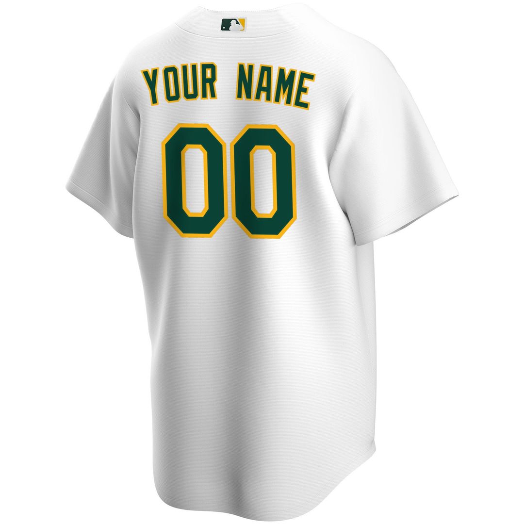 Athletics Nike Home Replica Custom Jersey - White