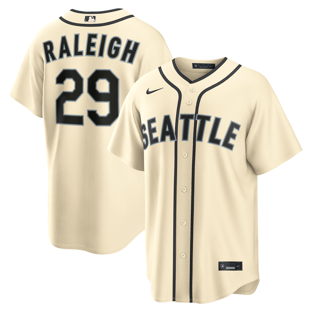 Seattle Mariners Cal Raleigh Nike Alternate Replica Jersey - Cream