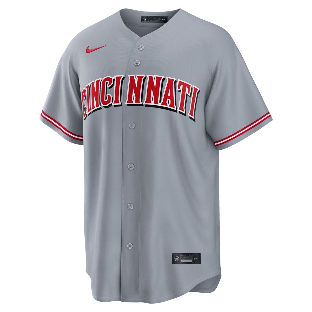 Cincinnati Reds Elly De La Cruz Nike Road Replica Jersey - Gray