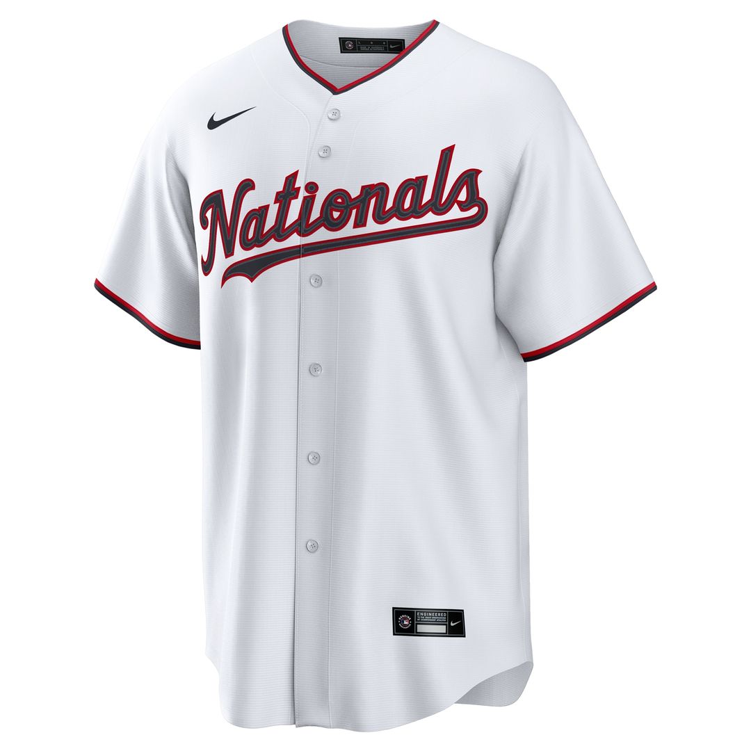 Washington Nationals Nike Home Custom Replica Jersey - White