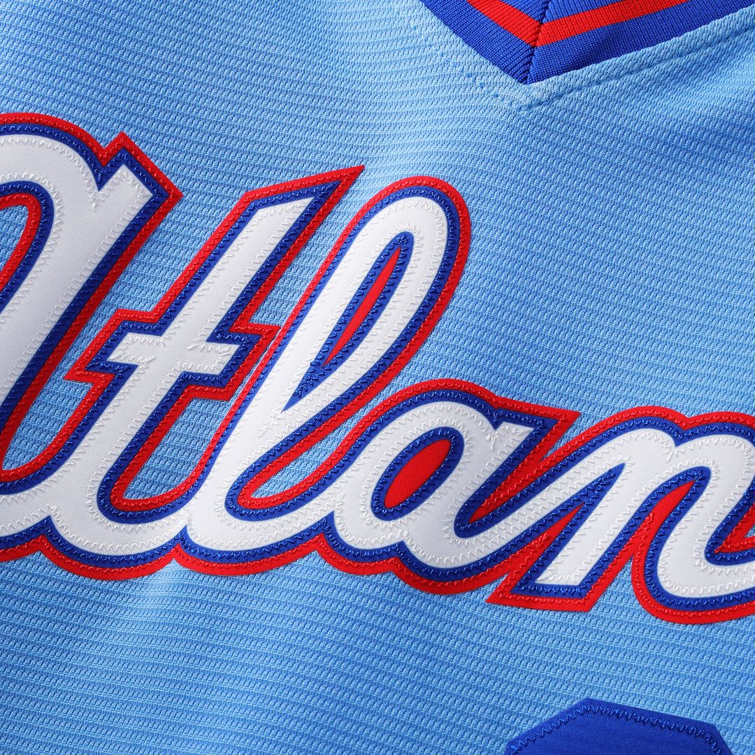 Atlanta Braves Hank Aaron Nike 2026 City Connect Stadium Jersey - Powder Blue