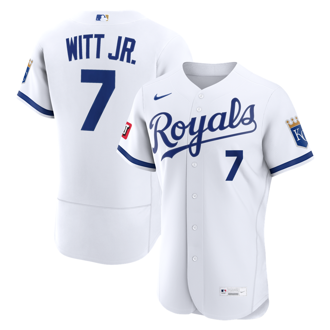 Kansas City Royals Bobby Witt Jr. Nike Alternate Authentic Sponsor Patch Jersey - Light Blue