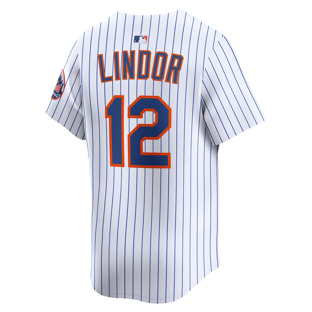 New York Mets Francisco Lindor Nike Home Limited Jersey - White