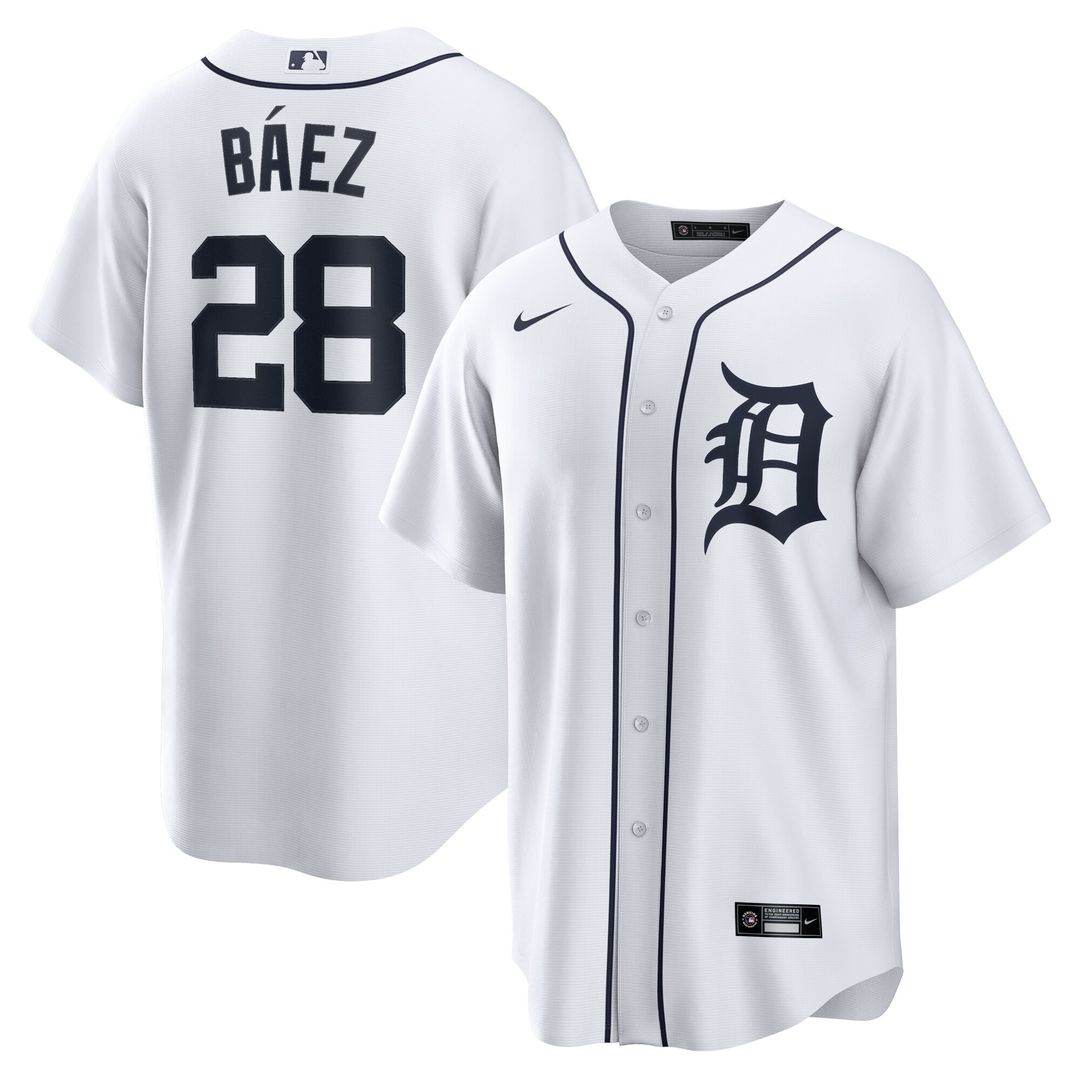 Detroit Tigers Javier Baez Nike Home Replica Player Jersey - White