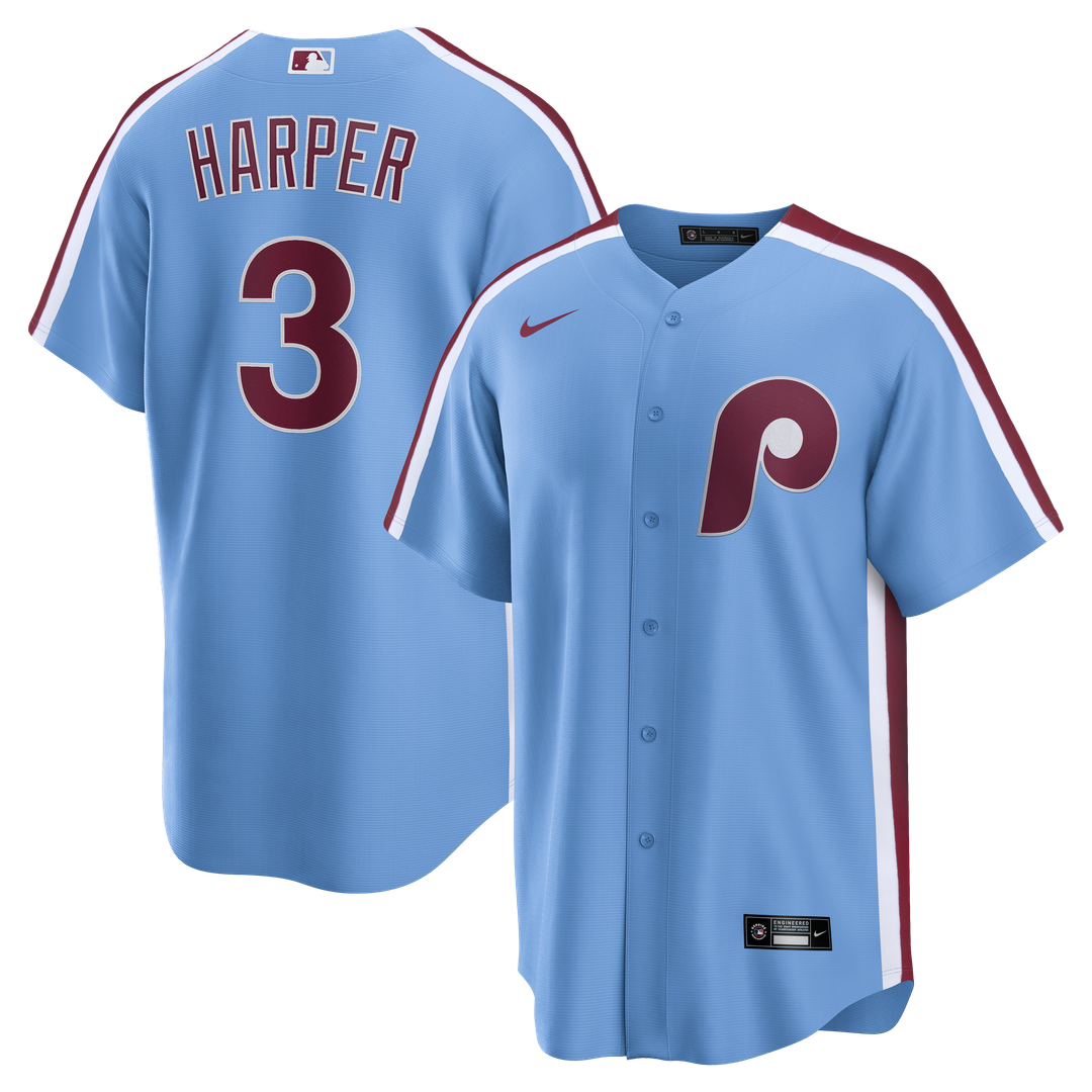 Philadelphia Phillies Bryce Harper Nike Alternate Replica Jersey - Light Blue