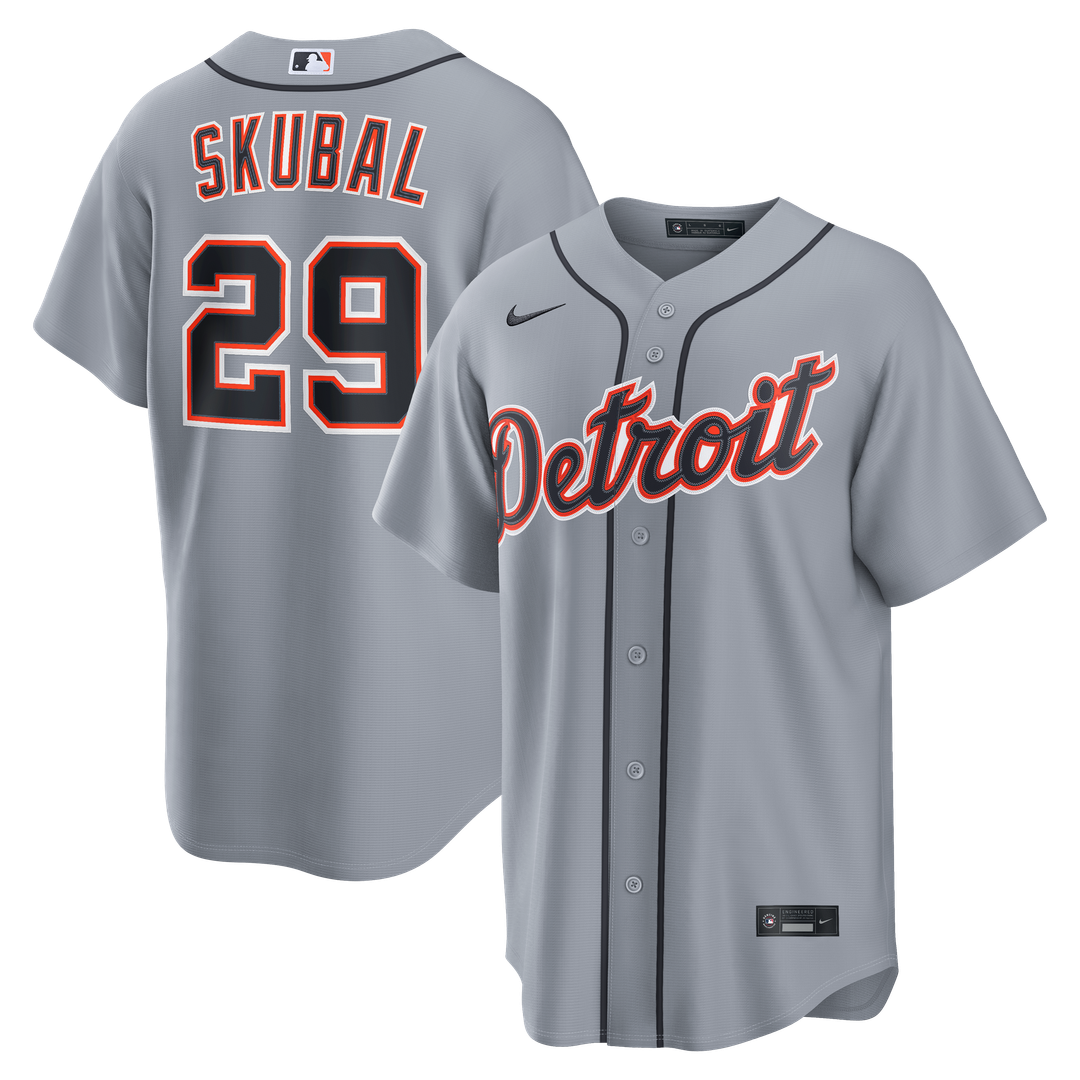Detroit Tigers Tarik Skubal Nike Road Replica Jersey - Gray