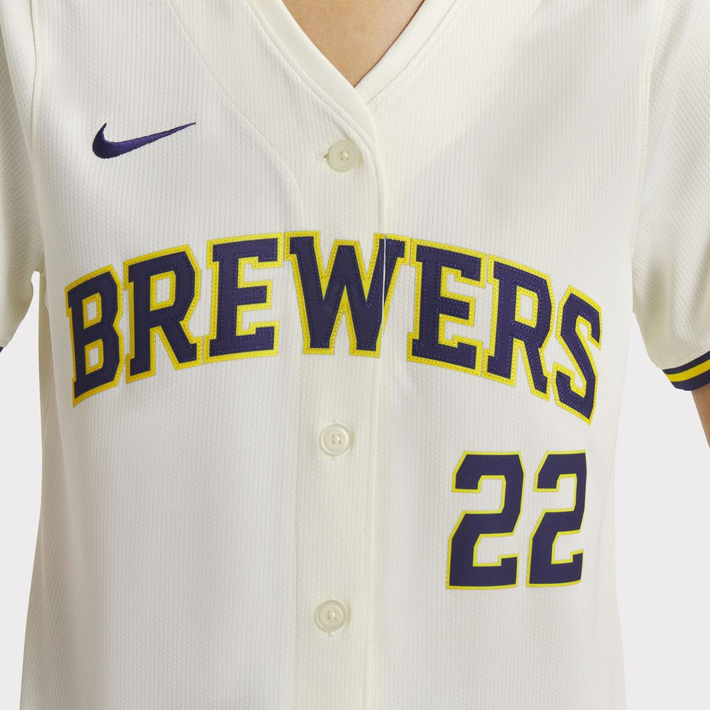 Milwaukee Brewers Christian Yelich Nike Women's Home Limited Player Jersey - Cream