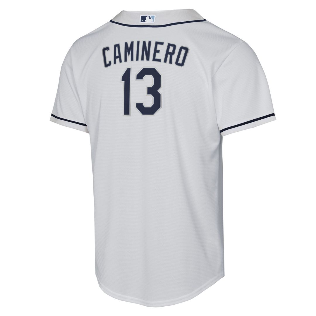 Tampa Bay Rays Junior Caminero Nike Youth Home Replica Player Jersey - White