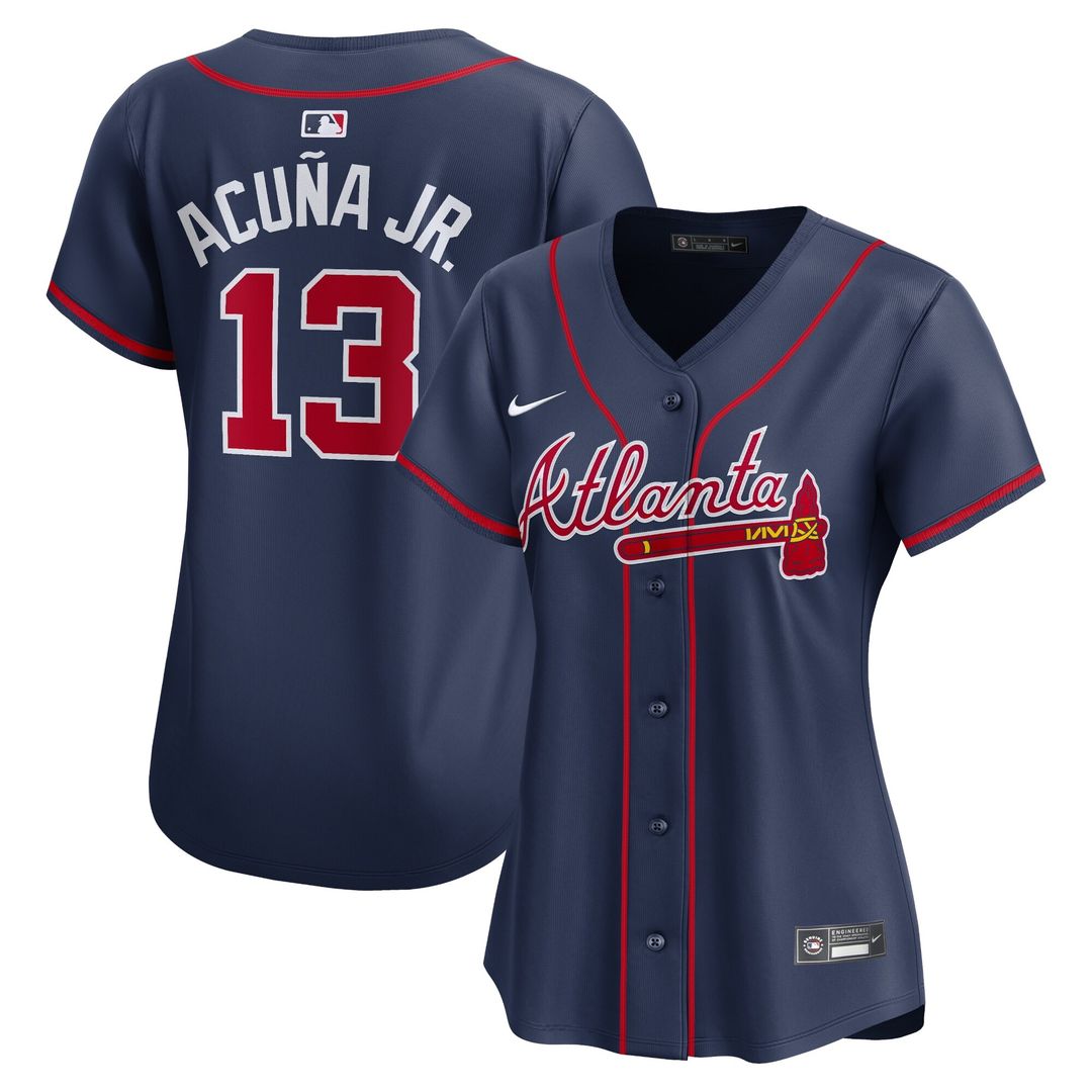 Atlanta Braves Ronald Acuña Jr. Nike Women's Alternate Limited Player Jersey - Navy