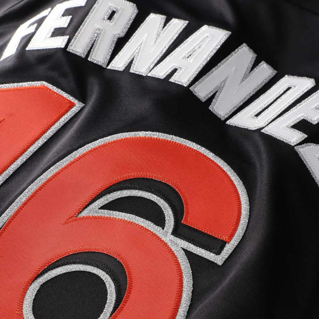 Miami Marlins Jose Fernandez Mitchell & Ness Authentic Batting Practice Jersey - Black