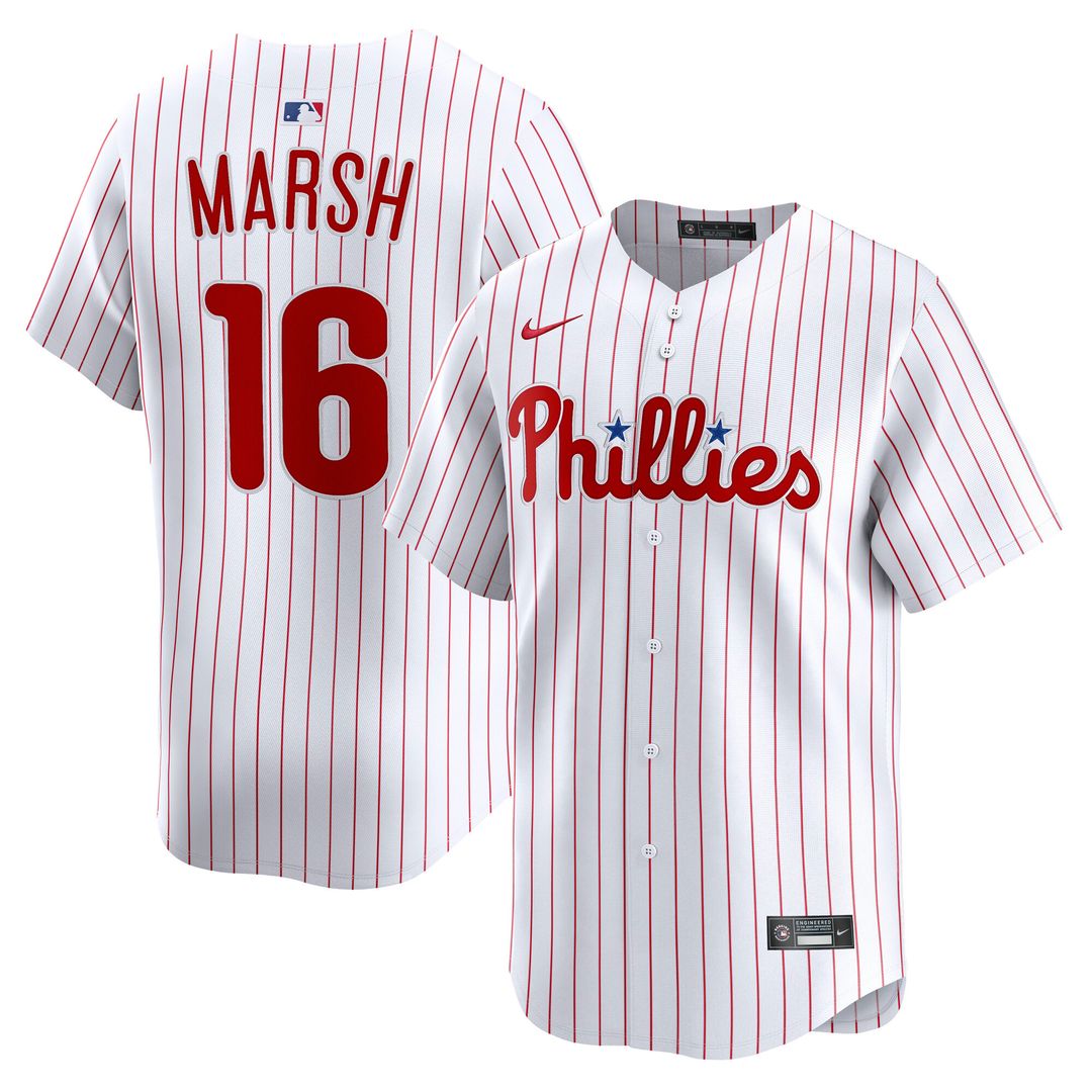 Philadelphia Phillies Brandon Marsh Nike Home Limited Player Jersey - White