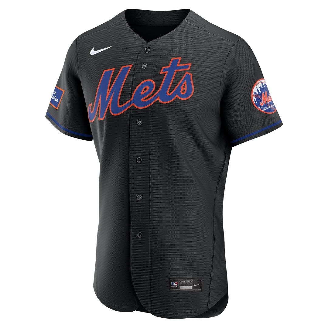 New York Mets Nike Home Sponsor Patch Authentic Jersey - White