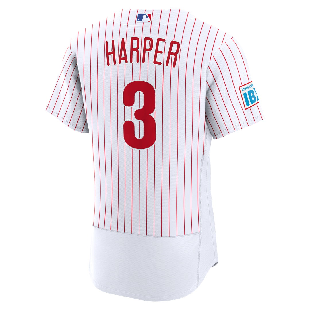 Philadelphia Phillies Bryce Harper Nike Alternate Authentic Sponsor Patch Jersey - Light Blue