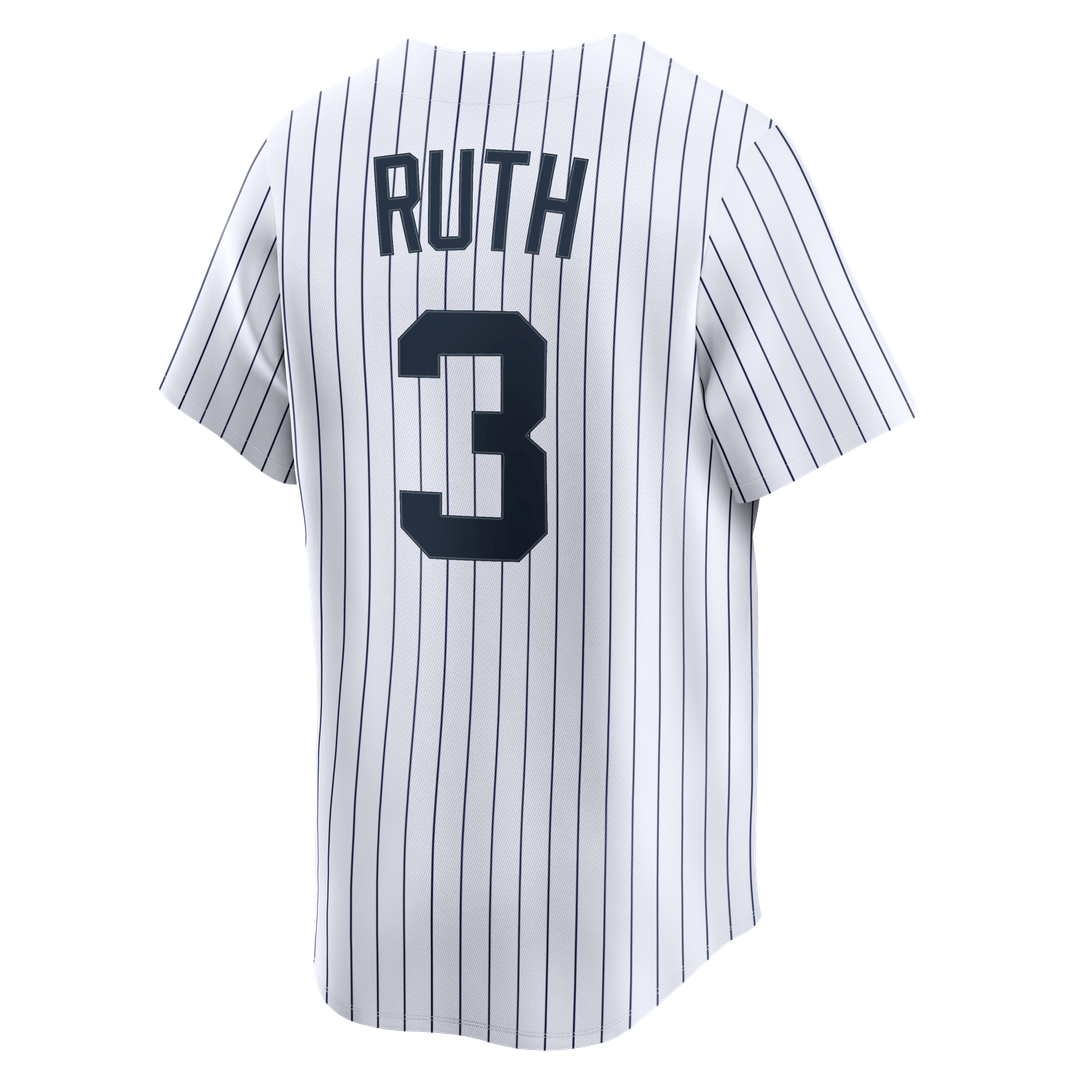 New York Yankees Babe Ruth Nike Throwback Cooperstown Limited Jersey - White