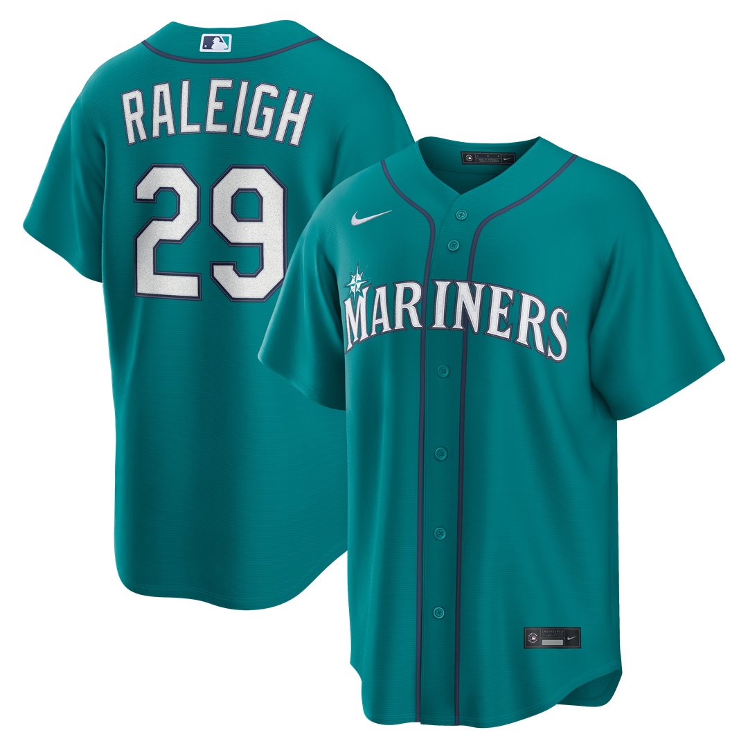 Seattle Mariners Cal Raleigh Nike Alternate Replica Jersey - Teal