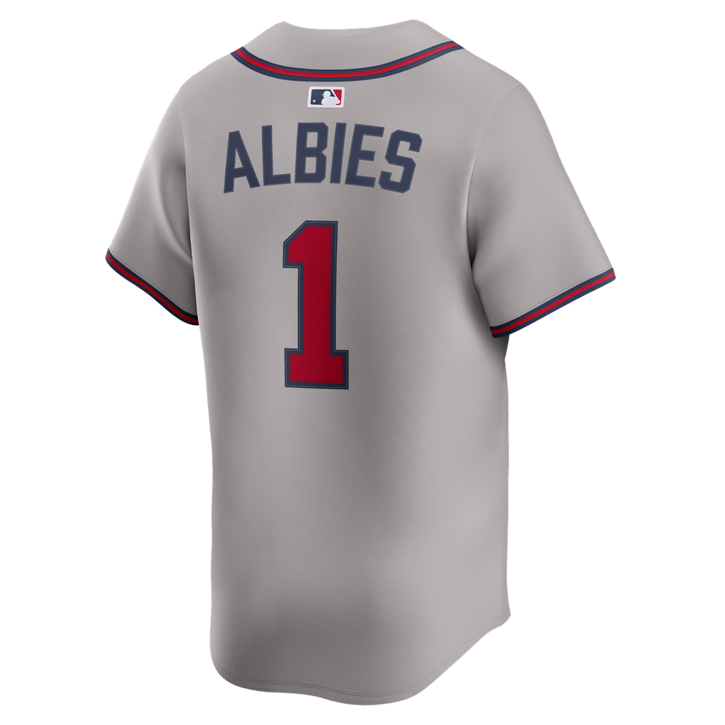 Atlanta Braves Ozzie Albies Nike Road Limited Player Jersey - Gray