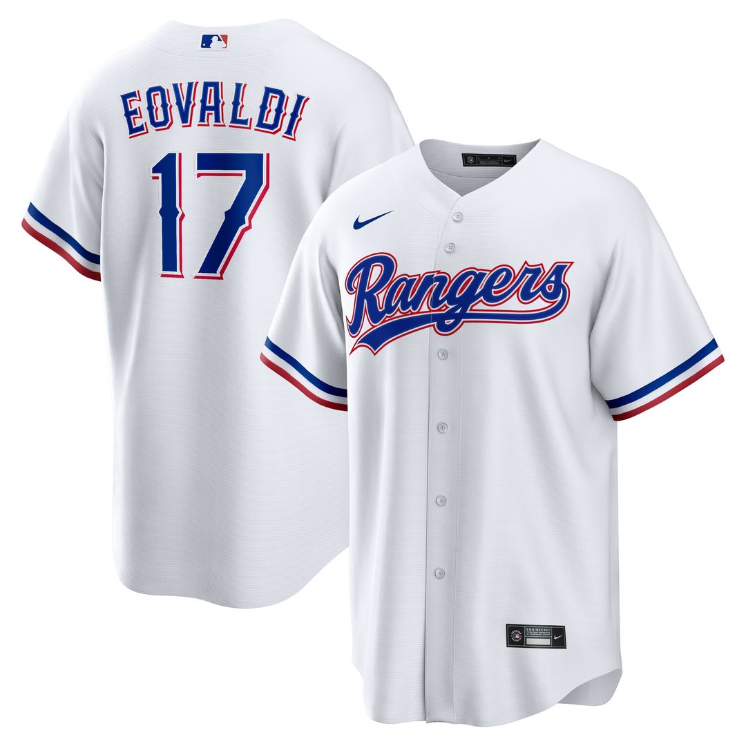 Texas Rangers Nathan Eovaldi Nike Home Replica Player Jersey - White