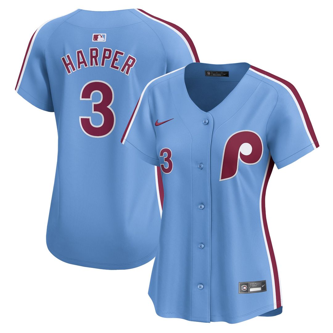 Philadelphia Phillies Bryce Harper Nike Women's Alternate Limited Player Jersey - Light Blue