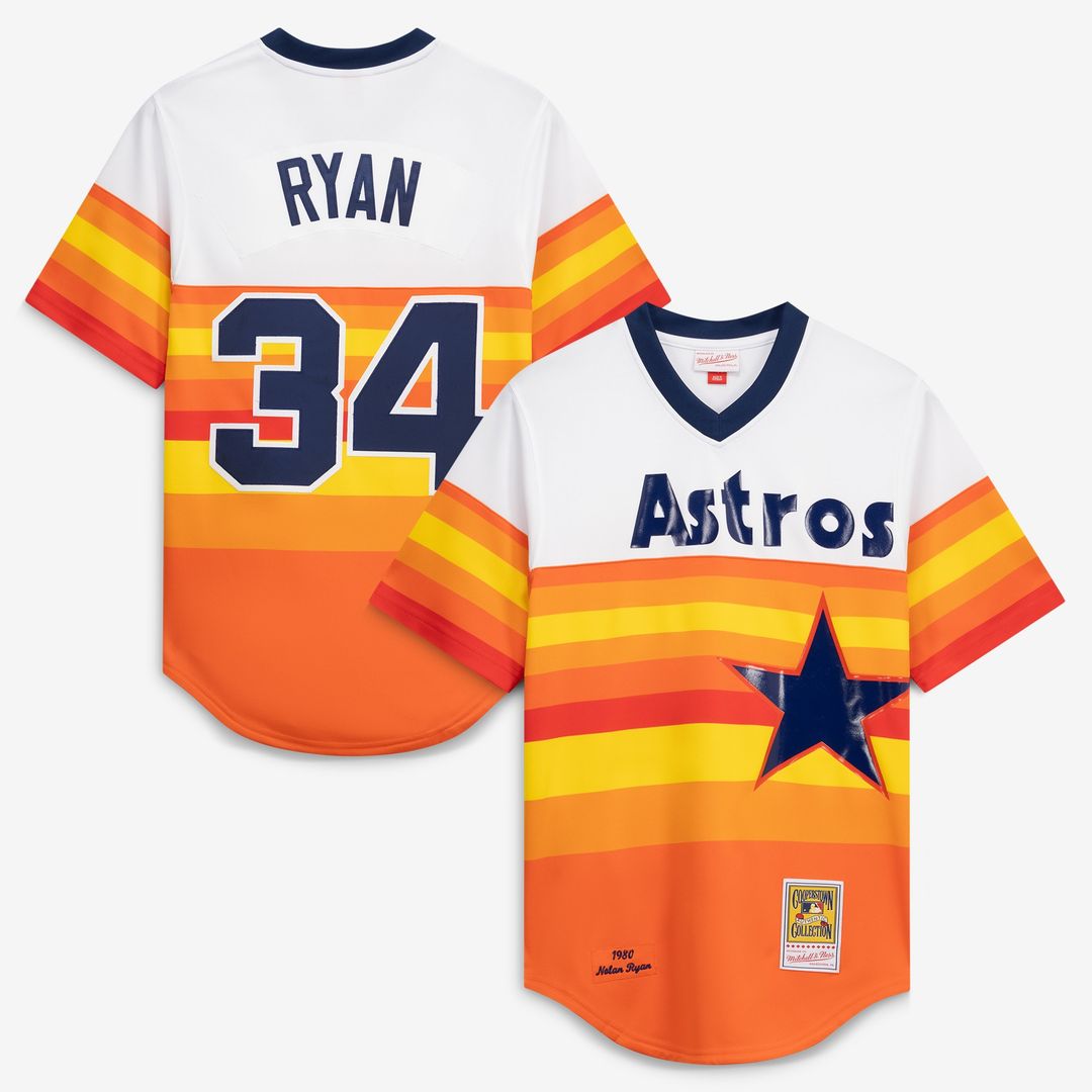 Houston Astros Nolan Ryan Mitchell & Ness Throwback Authentic Jersey - White