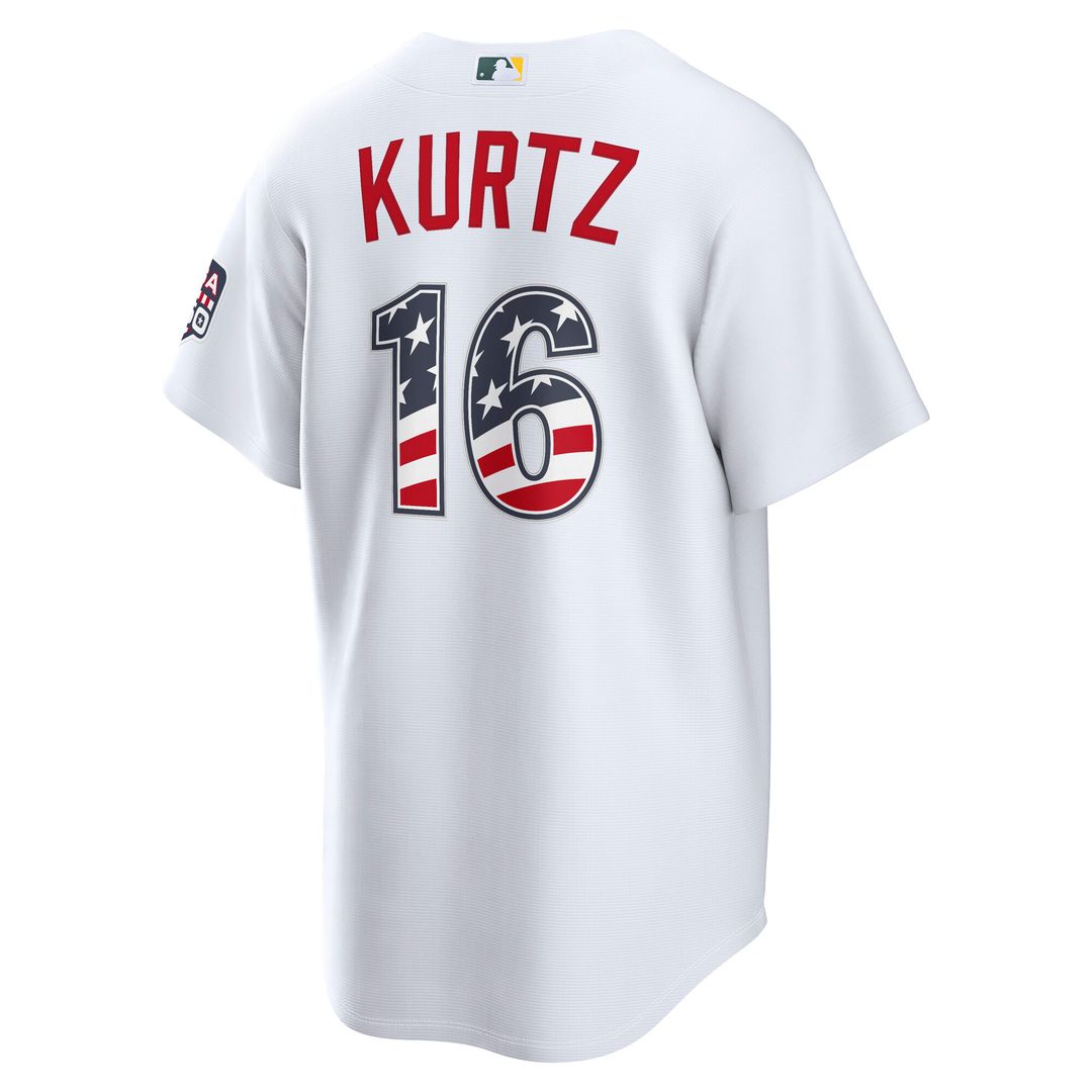 Athletics Nick Kurtz Nike USA 250 Fourth of July Home Stadium Jersey - White