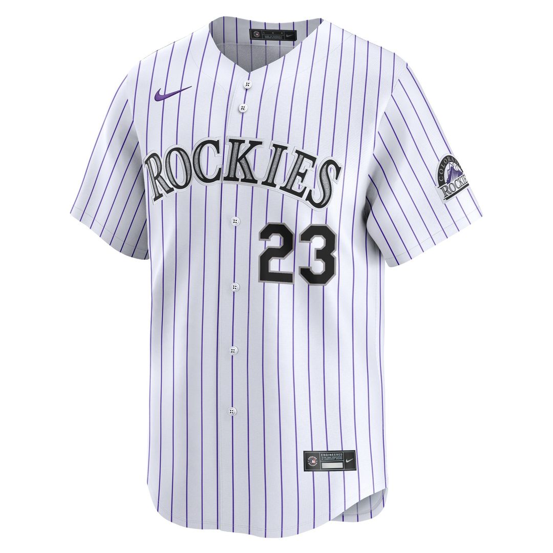 Colorado Rockies Kris Bryant Nike Home Limited Player Jersey - White