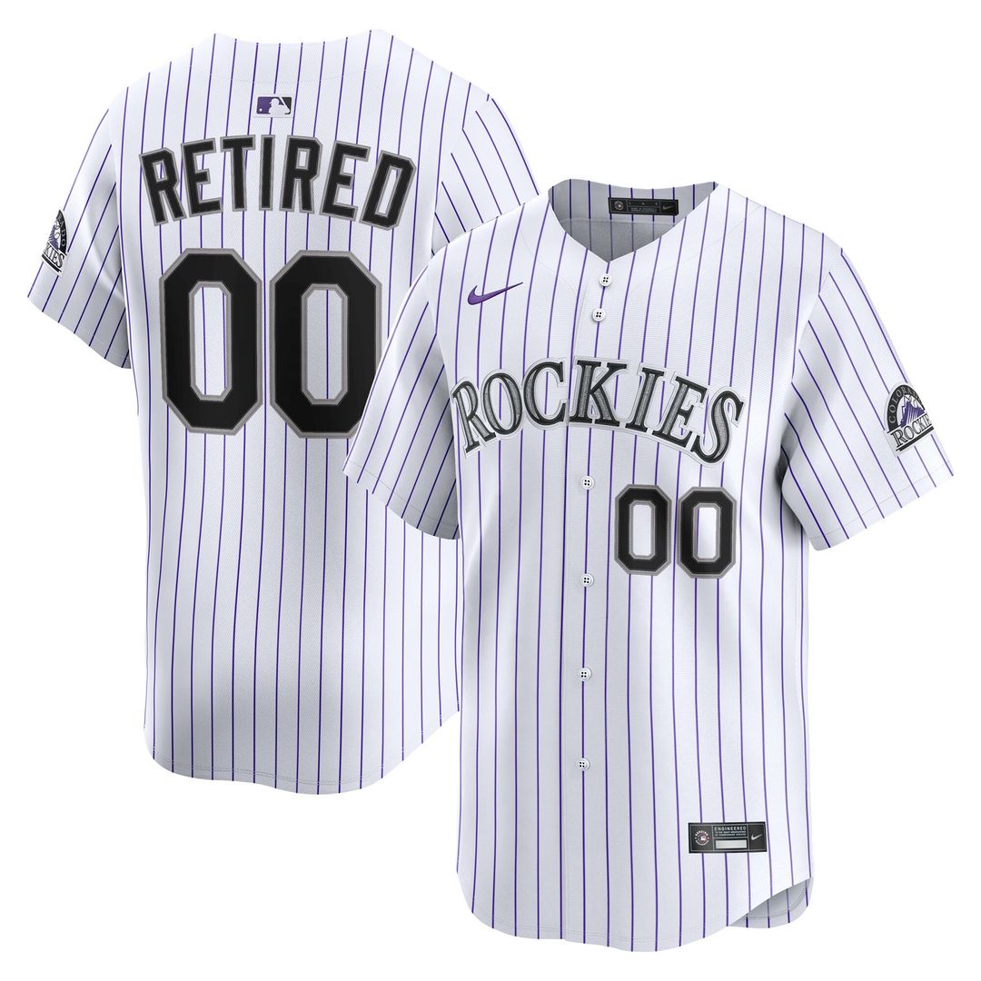 Colorado Rockies Nike Home Limited Pick - A - Player Retired Roster Jersey - White
