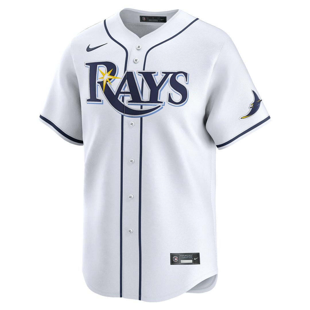 Tampa Bay Rays Junior Caminero Nike Youth Home Limited Player Jersey - White