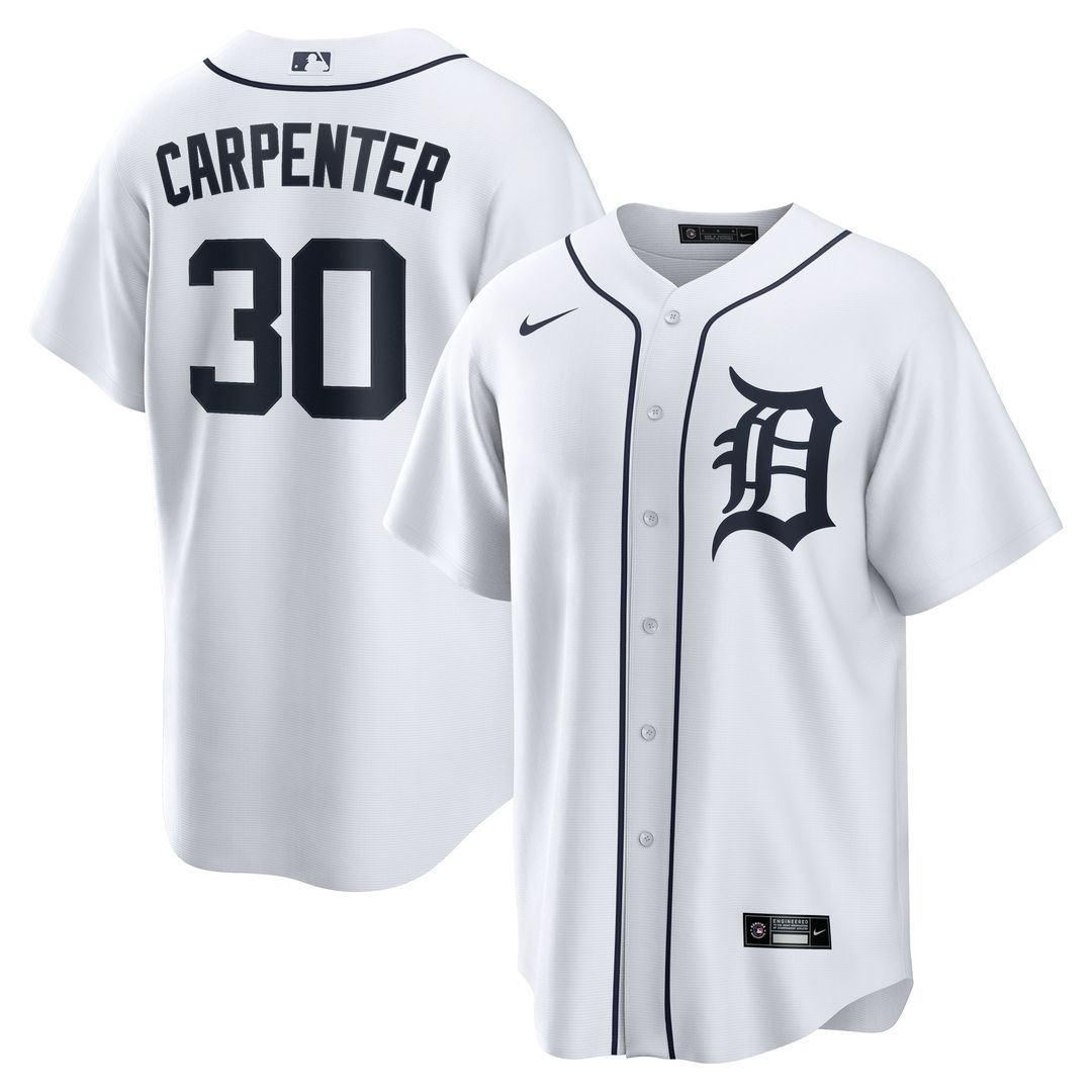 Detroit Tigers Kerry Carpenter Nike Home Replica Jersey - White