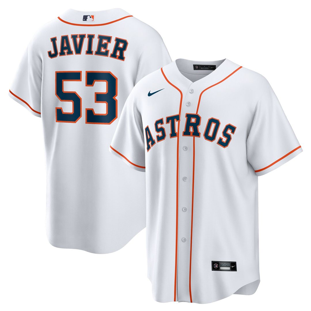 Houston Astros Cristian Javier Nike Home Replica Jersey - White