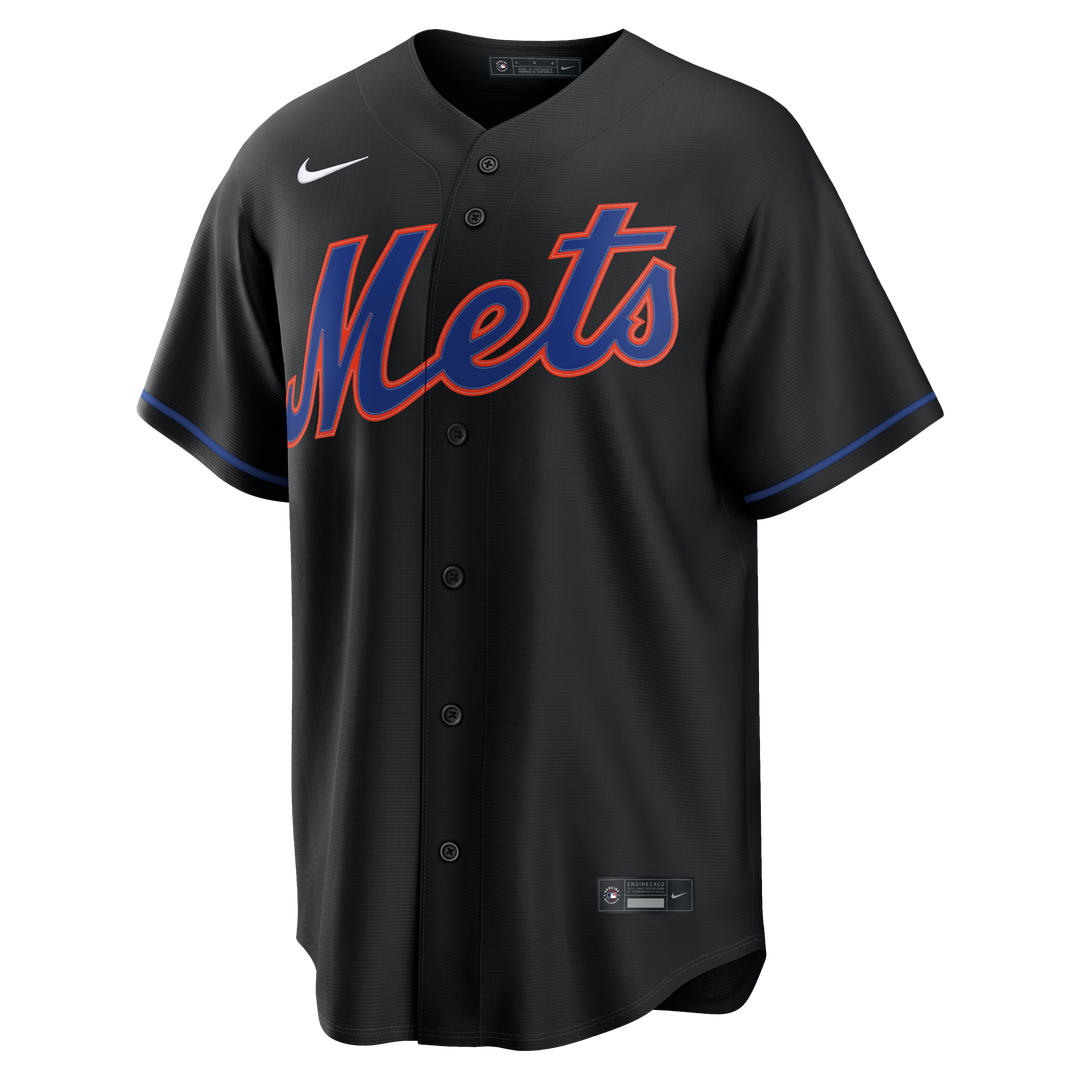 New York Mets Francisco Lindor Nike Alternate Replica Jersey - Black