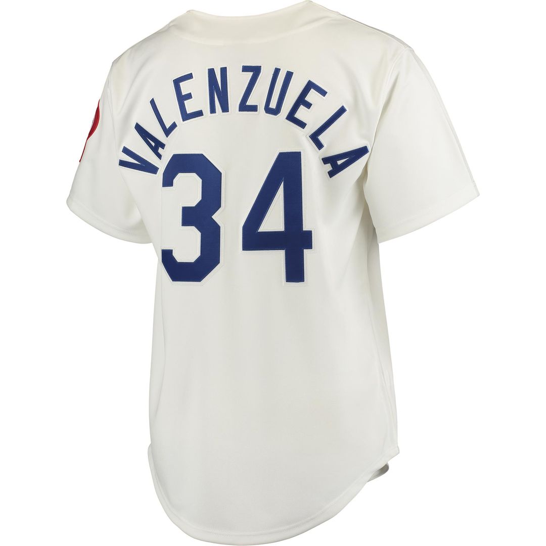 Los Angeles Dodgers Fernando Valenzuela Mitchell & Ness Road 1981 Cooperstown Authentic Jersey - Gray