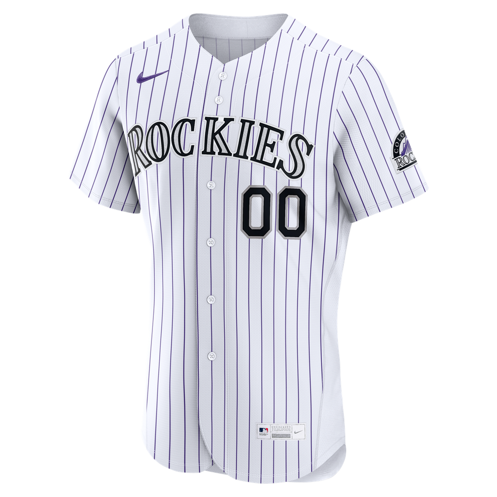 Colorado Rockies Nike Home Authentic Custom Jersey - White