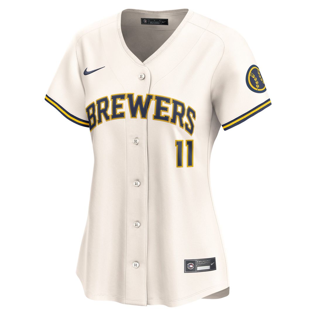 Milwaukee Brewers Jackson Chourio Nike Women's Home Limited Player Jersey - Cream