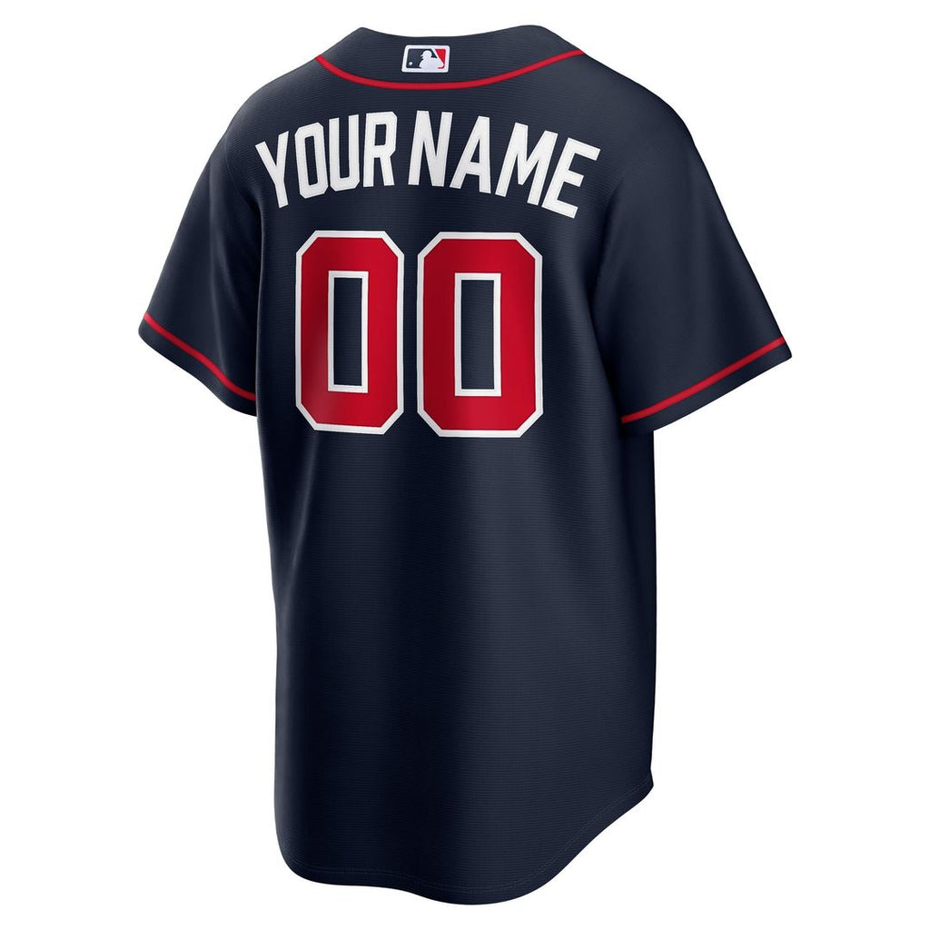 Atlanta Braves Nike Alternate Replica Custom Jersey - Navy
